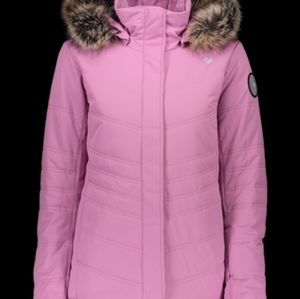 Obermeyer Pink Ski & Snow Jacket with Fur Trim